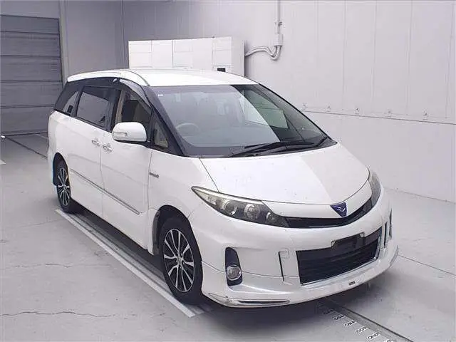 2012 Toyota Estima Hybrid 4WD Hybrid Aeras Pearl Van for sale, Japanese used car export - photo 1 of 12 | GULJI TRADERS