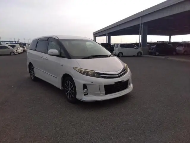 2013 Toyota Estima Hybrid Aeras 4WD Pearl Van for sale, Japanese used car export - photo 1 of 8 | GULJI TRADERS