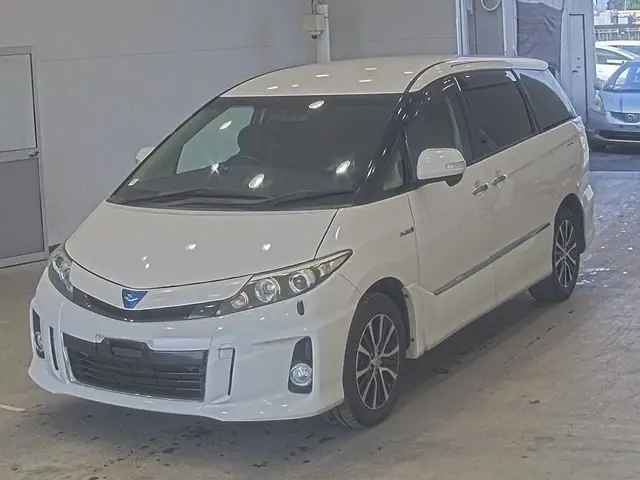 2013 Toyota Estima Hybrid Aeras Premium Edition Pearl Van for sale, Japanese used car export - photo 1 of 2 | GULJI TRADERS