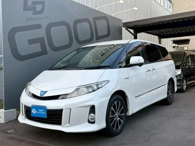 2015 Toyota Estima Hybrid 2.4 Aeras Premium Edition 4WD - photo 1 2015 Toyota Estima Hybrid 2.4 Aeras Premium Edition 4WD Pearl Van for sale, Japanese used car export - photo 1 of 47 | GULJI TRADERS
