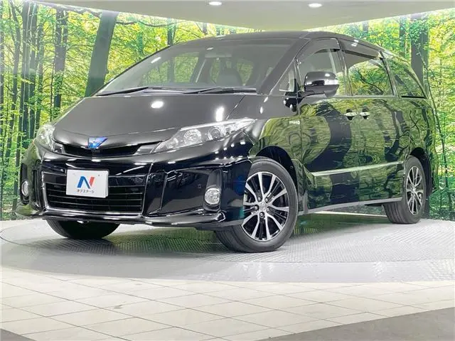 2015 Toyota Estima Hybrid Aeras Premium Edition Pearl Van for sale, Japanese used car export - photo 1 of 30 | GULJI TRADERS