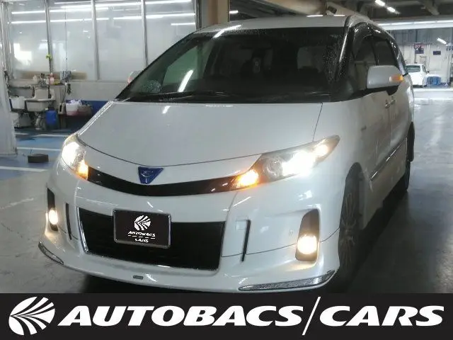 2015 Toyota Estima Hybrid 2400 Aeras Premium Edition 5-door DCVT 4WD 7 Pearl Van for sale, Japanese used car export - photo 1 of 3 | GULJI TRADERS