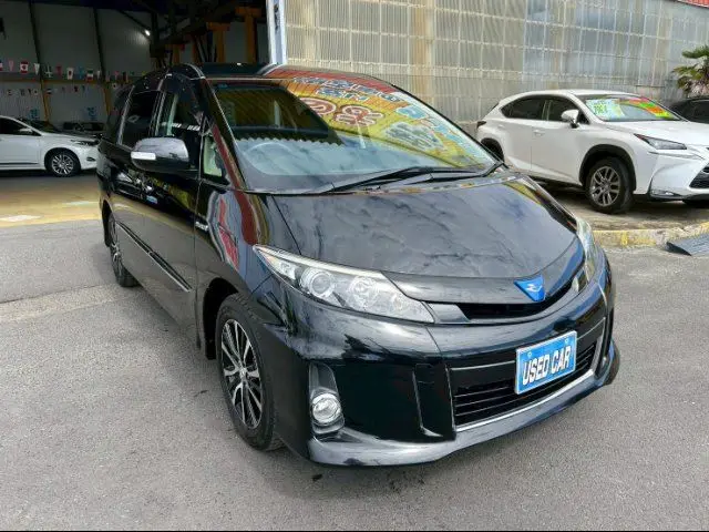 2015 Toyota Estima Hybrid 4WD Hybrid Aeras Premium Edition - photo 1 2015 Toyota Estima Hybrid 4WD Hybrid Aeras Premium Edition Black Van for sale, Japanese used car export - photo 1 of 24 | GULJI TRADERS