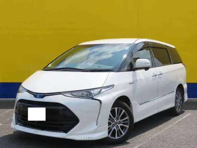 2017 Toyota Estima Hybrid Aeras Premium Pearl Van for sale, Japanese used car export - photo 1 of 29 | GULJI TRADERS