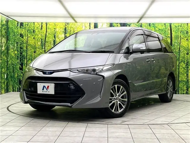 2018 Toyota Estima Hybrid Aeras Gray Van for sale, Japanese used car export - photo 1 of 30 | GULJI TRADERS