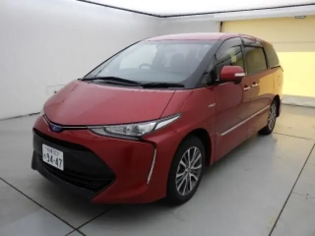 2018 Toyota Estima Hybrid 4WD Hybrid Aeras Premium - photo 1 2018 Toyota Estima Hybrid 4WD Hybrid Aeras Premium Red Van for sale, Japanese used car export - photo 1 of 6 | GULJI TRADERS