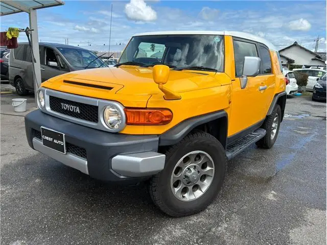 2016 Toyota FJ Cruiser Color Package 4WD Two-Tone Color / Genuine Navigation / TV / B Monitor - photo 1 2016 Toyota FJ Cruiser Color Package 4WD Two-Tone Color / Genuine Navigation / TV / B Monitor Yellow Jeep for sale, Japanese used car export - photo 1 of 60 | GULJI TRADERS