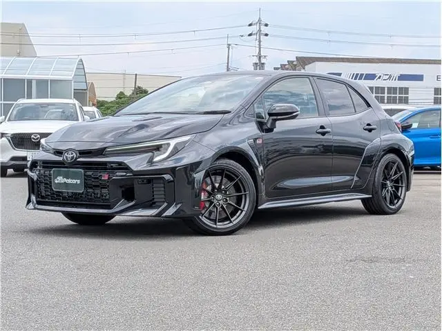 2025 Toyota GR Corolla RZ, built-in front and rear dashcams, navigation TV, AIS inspection Black Sedan for sale, Japanese used car export - photo 1 of 35 | GULJI TRADERS