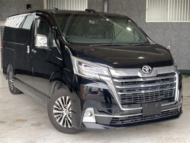 2023 Toyota Granace Premium / Rear seat monitor / Digital rearview mirror Black Van for sale, Japanese used car export | GULJI TRADERS