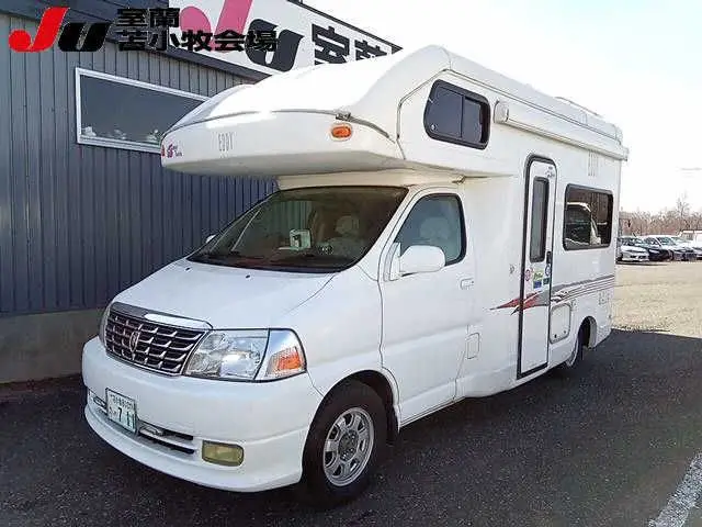 2001 Toyota Grand Hiace Camping 4WD White Van for sale, Japanese used car export | GULJI TRADERS