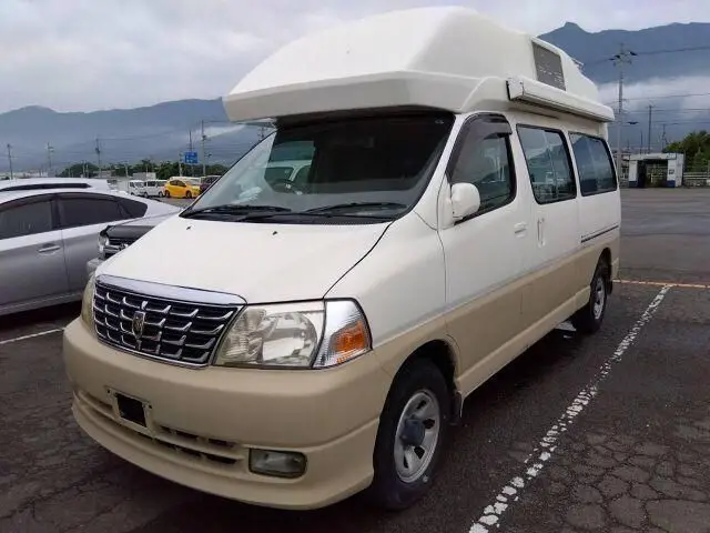 2003 Toyota Grand Hiace camping White Color changed Van for sale, Japanese used car export | GULJI TRADERS
