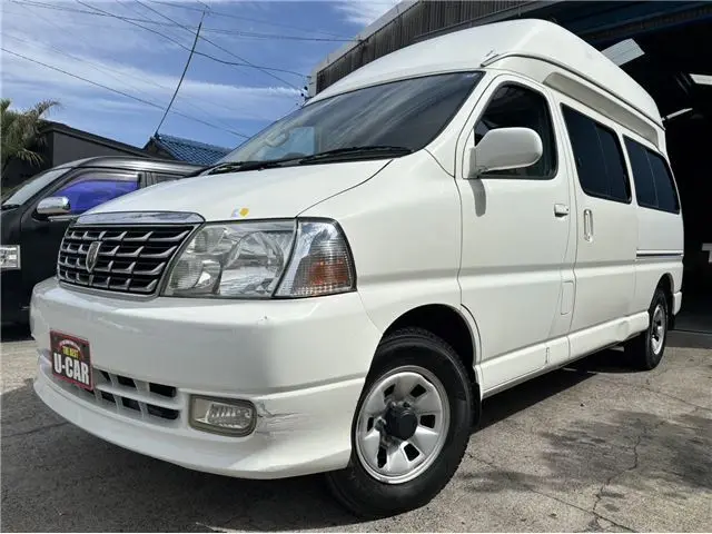 2004 Toyota Grand Hiace camping White Van for sale, Japanese used car export | GULJI TRADERS