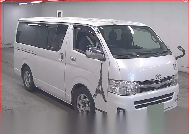 2012 Toyota Hiace Van Long Super Gl 5d White Van for sale, Japanese used car export | GULJI TRADERS