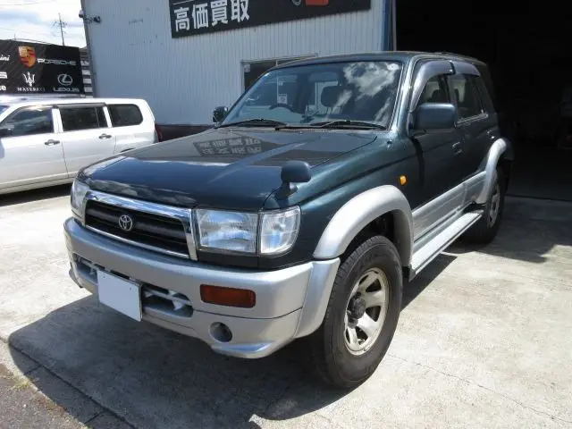 1996 Toyota Hilux Surf 2.7 SSR-V Wide Body 4WD - photo 1 1996 Toyota Hilux Surf 2.7 SSR-V Wide Body 4WD Green Truck for sale, Japanese used car export - photo 1 of 18 | GULJI TRADERS