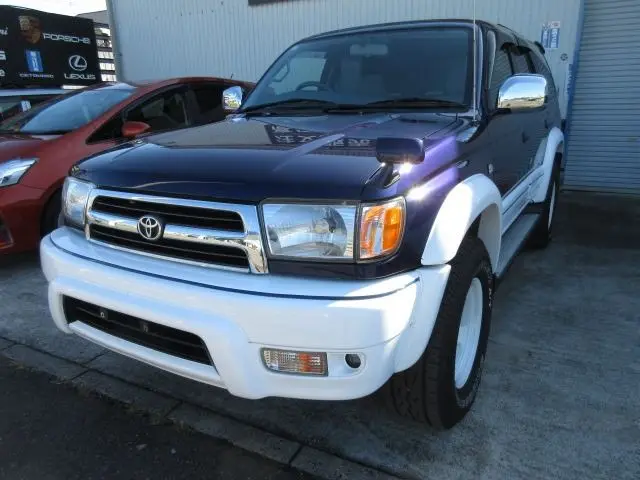 2000 Toyota Hilux Surf 2.7 SSR-X 4WD - photo 1 2000 Toyota Hilux Surf 2.7 SSR-X 4WD Blue Truck for sale, Japanese used car export - photo 1 of 33 | GULJI TRADERS