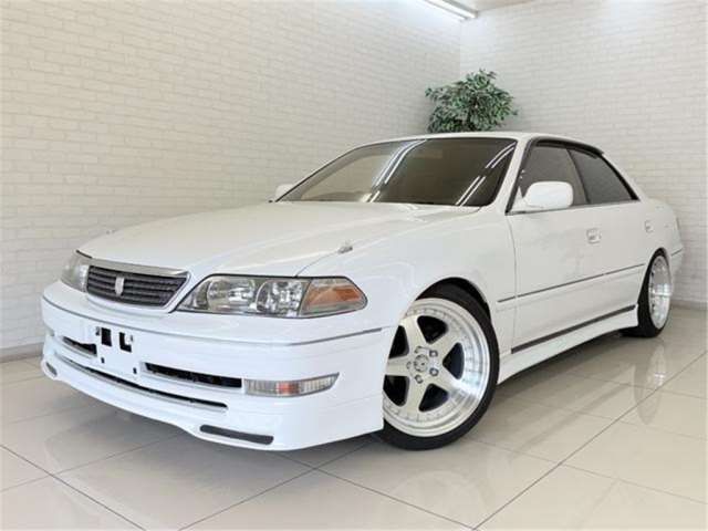1999 Toyota Mark II Grande full aero kit, adjustable suspension - photo 1 1999 Toyota Mark II Grande full aero kit, adjustable suspension White Sedan for sale, Japanese used car export | GULJI TRADERS