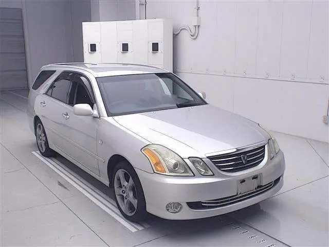 2003 Toyota Markii Blit 2.5iR-V Turbo - photo 1 2003 Toyota Markii Blit 2.5iR-V Turbo Silver Sedan for sale, Japanese used car export - photo 1 of 11 | GULJI TRADERS