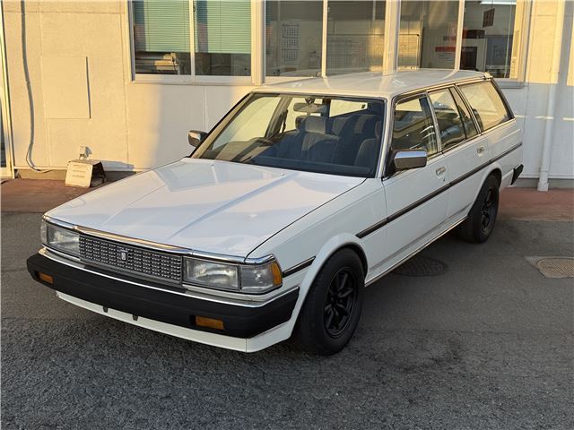1985 Toyota Markii Wagon LG★Air conditioning★Power steering★Genuine floor mats★ White Van for sale, Japanese used car export | GULJI TRADING