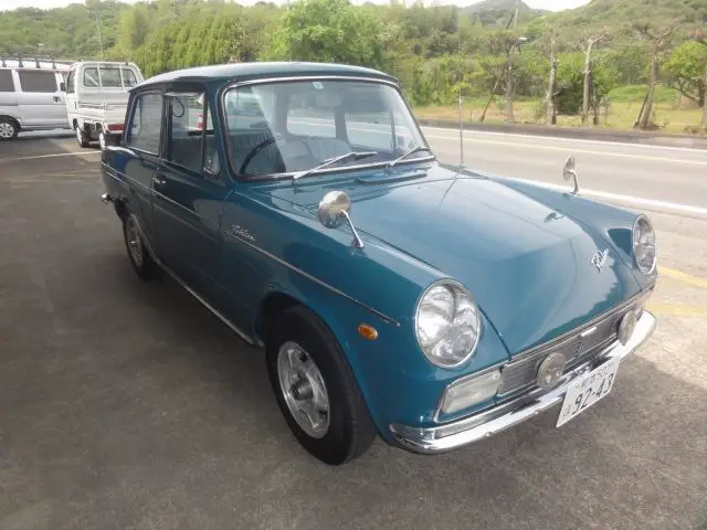 1968 Toyota Publica Deluxe Blue Sedan for sale, Japanese used car export - photo 1 of 55 | GULJI TRADERS