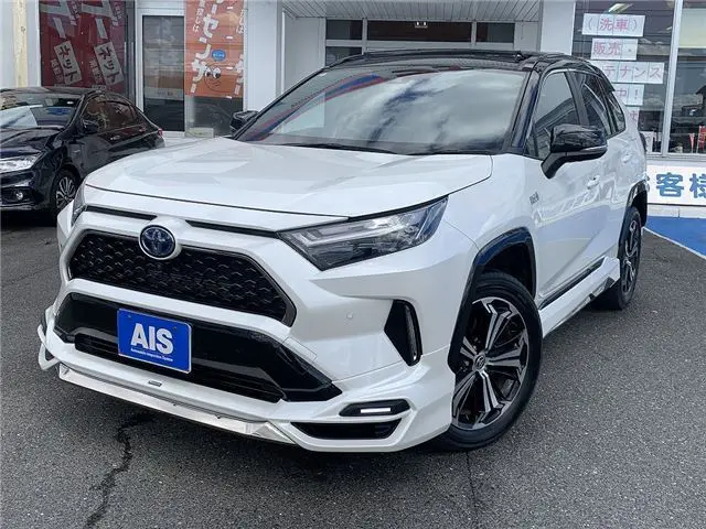 2022 Toyota RAV4 Phv Black Tone ☆ Modellista Full Aero ☆ 9-inch DSP Audio ☆ - photo 1 2022 Toyota RAV4 Phv Black Tone ☆ Modellista Full Aero ☆ 9-inch DSP Audio ☆ Pearl SUV for sale, Japanese used car export - photo 1 of 36 | GULJI TRADERS