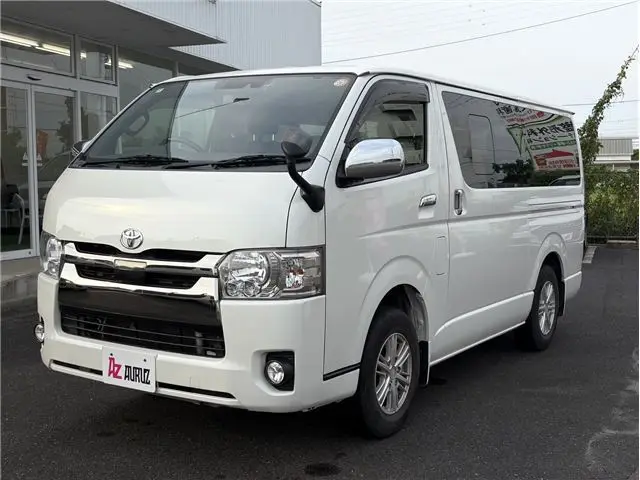 2019 Toyota Regius Ace Van Super GL Dark Prime II ★ Hitch Member ★ Genuine Navigation System ★ LED Headlights Pearl Van for sale, Japanese used car export | GULJI TRADERS