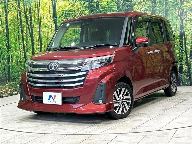 2025 Toyota Roomy Custom G Red Van for sale, Japanese used car export - photo 1 of 30 | GULJI TRADERS