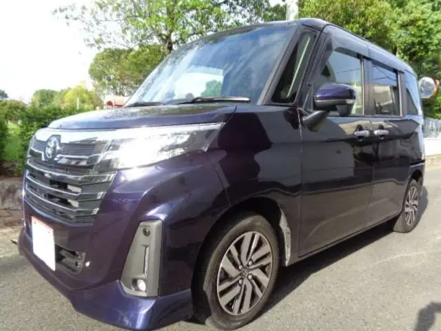 2025 Toyota Roomy Custom G ★ Panoramic Viewmo Purple Van for sale, Japanese used car export - photo 1 of 40 | GULJI TRADERS