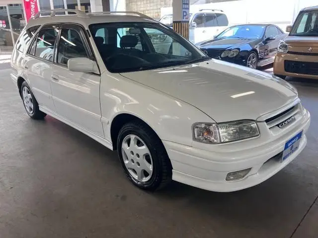 1998 Toyota Sprinter Carib Z Touring Aero Sports Package White Sedan for sale, Japanese used car export | GULJI TRADERS