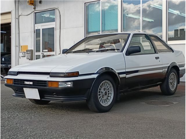 1985 Toyota Sprinter Trueno GT APEX late model White Coupe for sale, Japanese used car export | GULJI TRADING