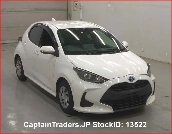 2021 Toyota Yaris White Sedan for sale, Japanese used car export - photo 1 of 10 | GULJI TRADERS
