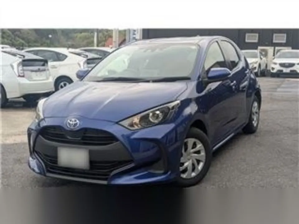 2022 Toyota Yaris Push Start X Limited Blue Sedan for sale, Japanese used car export - photo 1 of 32 | GULJI TRADERS